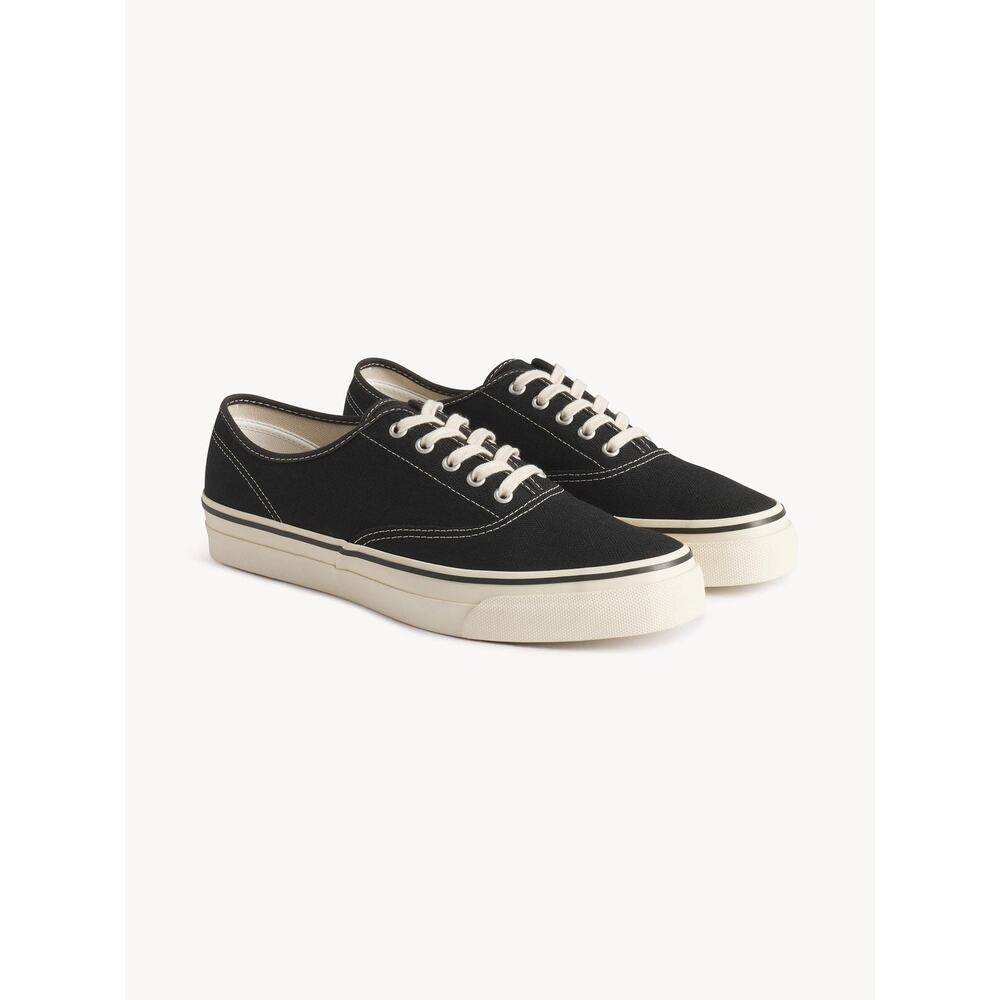 NIB New Moonstar x Buck Mason Black Herringbone Deck Shoes Sneakers Men's Size 5